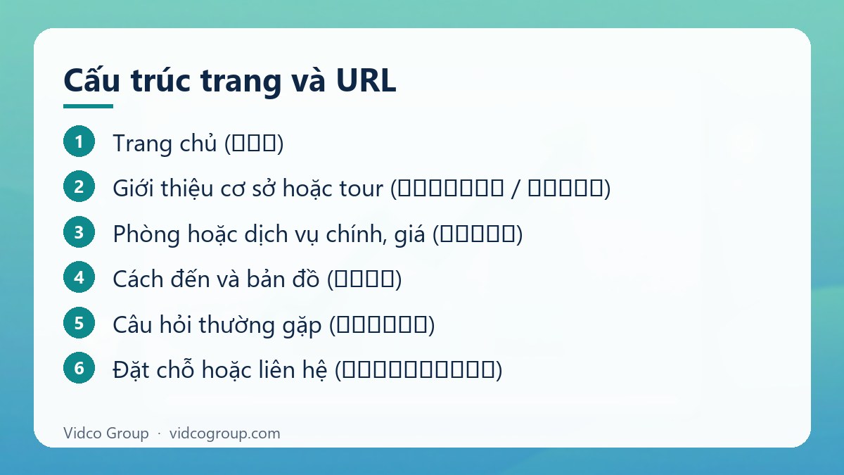 Các bước: Cấu trúc trang và URL