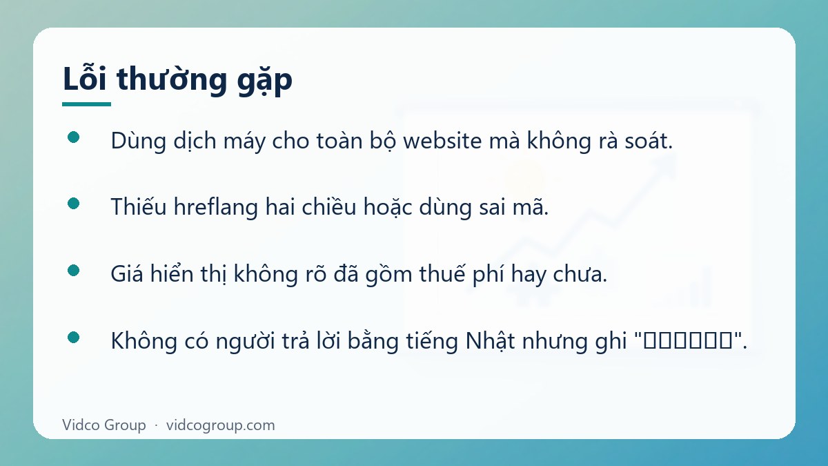 Danh sách: Lỗi thường gặp