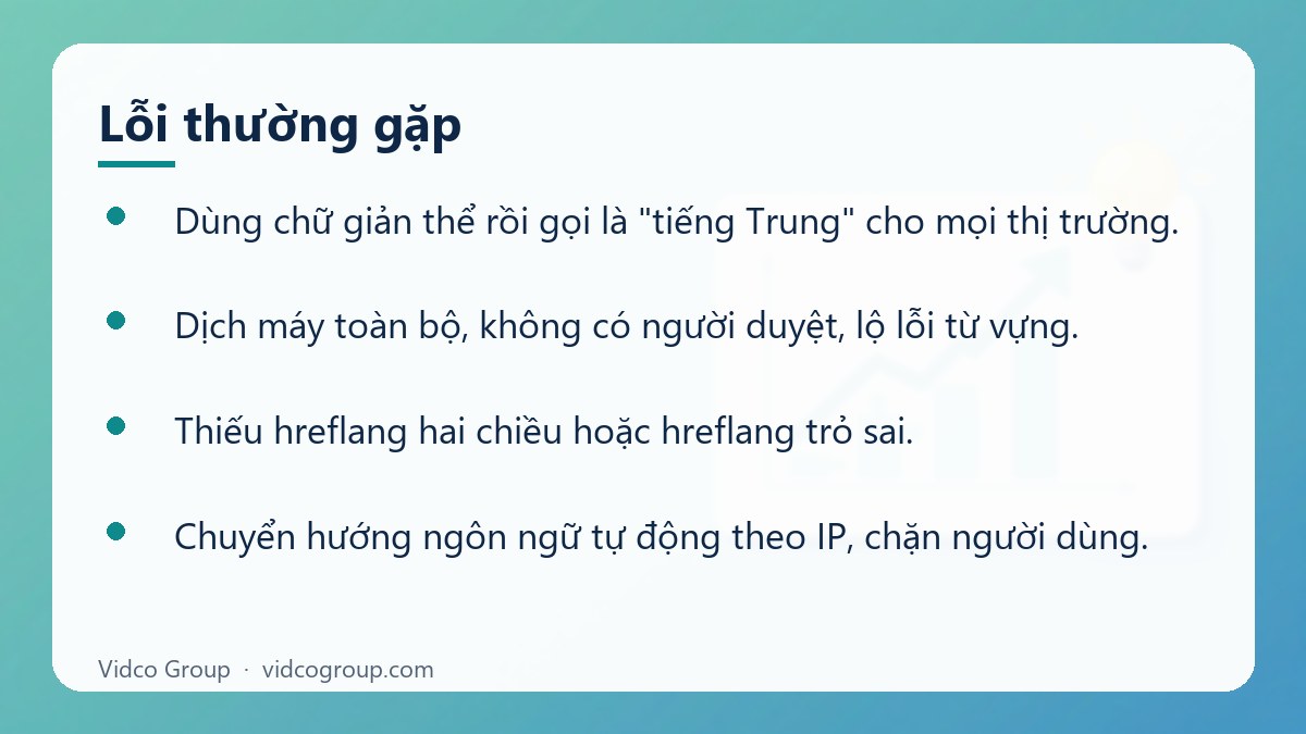 Danh sách: Lỗi thường gặp