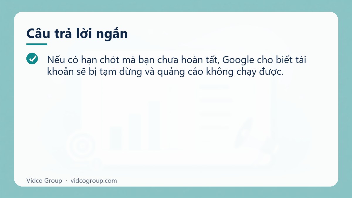 Câu trả lời ngắn: Xác minh danh tính nhà quảng cáo Google Ads