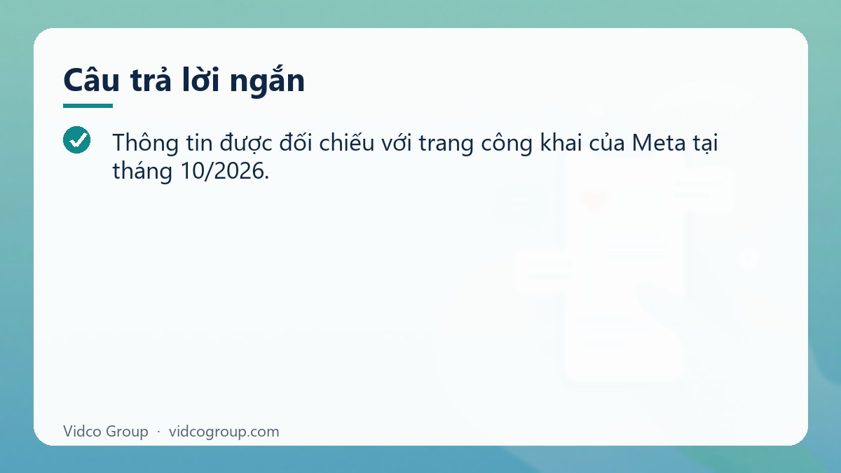 Câu trả lời ngắn: Xét duyệt quảng cáo Facebook