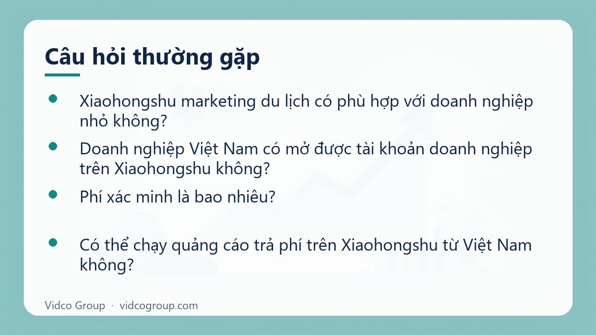 Một số câu hỏi thường gặp về Xiaohongshu marketing du lịch
