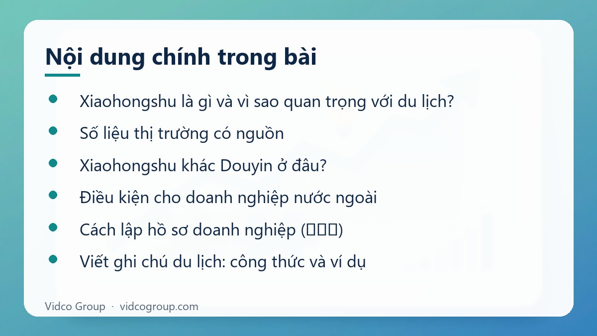 Nội dung chính: Xiaohongshu marketing du lịch